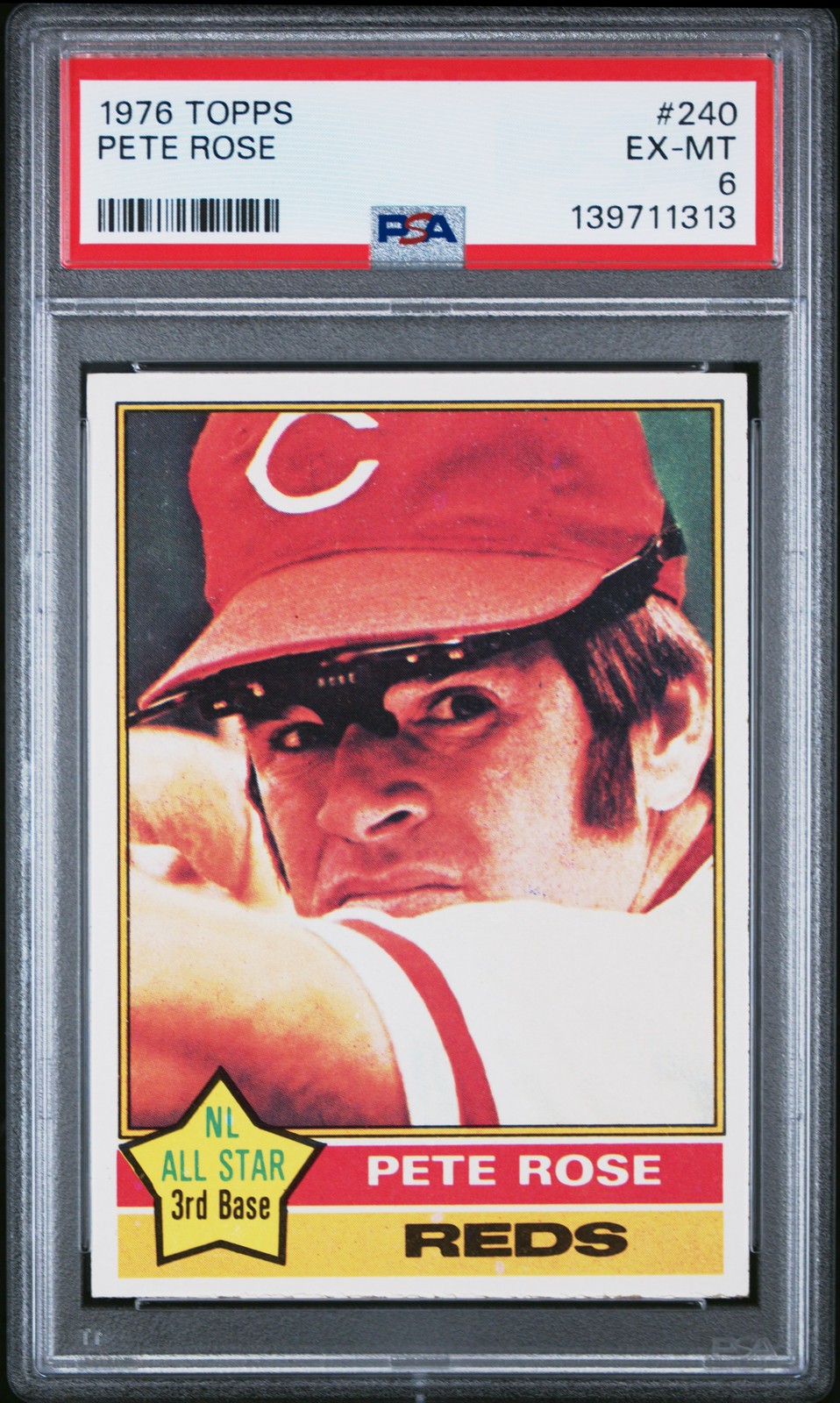 1976 TOPPS #240 PETE ROSE PSA 6