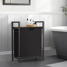 Laundry Sorter with Removable Bag Laundry Basket Hamper For Laundry Room Black