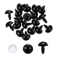 16Mm Sicherheitsaugen, 50 StüCk Kunststoff-Bastelaugen Mit Schutzfolie, Schwarz