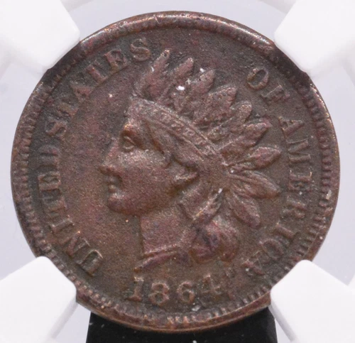 NGC XF! 1864 L ON RIBBON INDIAN HEAD CENT