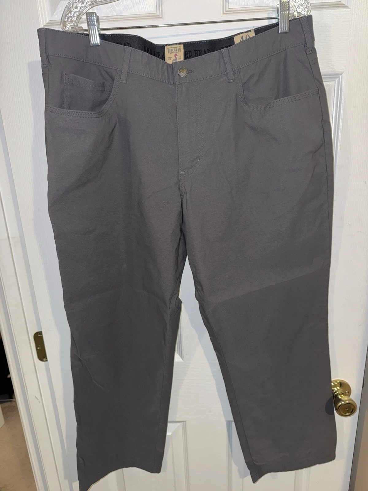 Red Head Men's Charcoal Softshell Straight Leg Pants