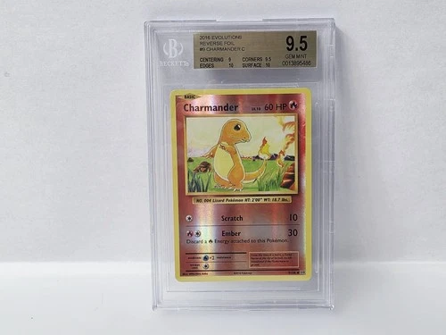 POKEMON EVOLUTIONS REVERSE FOIL CHARMANDER #9 BGS 9.5 VERY NICE!!!