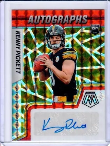 2022 Mosaic Red Yellow Fusion Autograph KENNY PICKETT Auto RC Pittsburgh