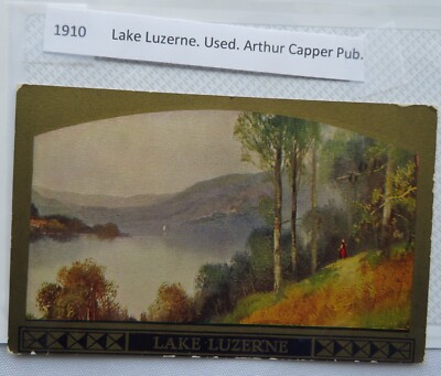 1910 Vintage Postcard Lake Luzerne. Arthur Capper Publ. Used