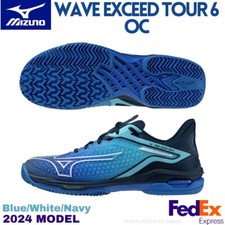 Mizuno Tennis Shoes WAVE EXCEED TOUR 6 OC 61GB2472 28 Blue/White/Navy 2024 NEW 