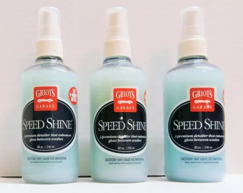 GRIOT'S GARAGE Speed Shine The 5 Minute DETAIL Spray Pump 8oz 3 Bottles ORIGINAL