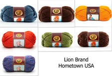 Lion Brand Hometown USA Super Bulky Yarn Color Choice Loom Knit Crochet