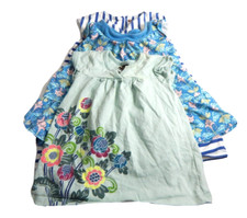 Tea Collection Girls Dresses Lot of 3 6-12 18-24 Months Blue Green Floral EUC