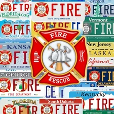 Custom Fire Department Any State Personalized Novelty Car License Plate