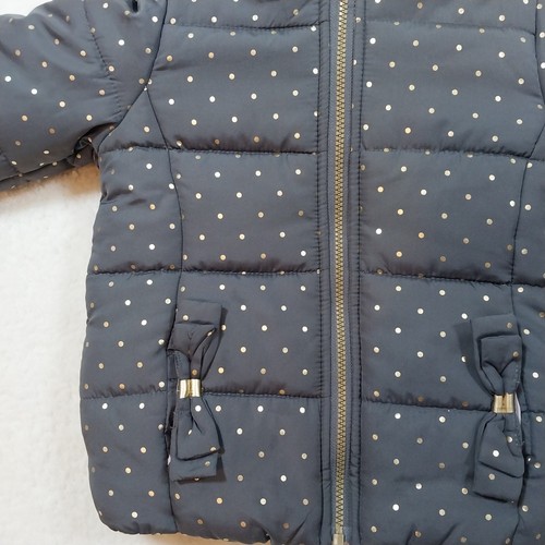 Girls CARTER'S Jacket/Hoodie Size 4 Gray/ Gold Polka Dots - Picture 21 of 24