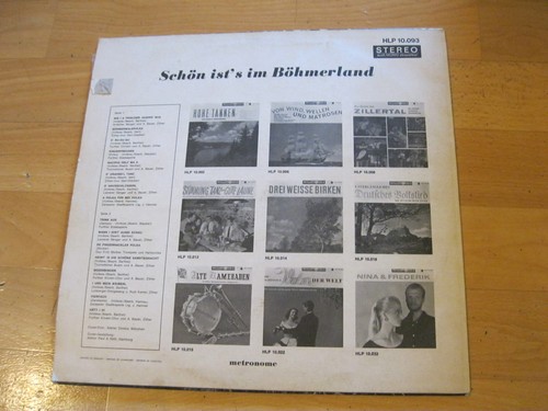 LP Various Schön ist's im Böhmerland Arracher Sänger Vinyl Metronome HLP 10.093 - Picture 2 of 2