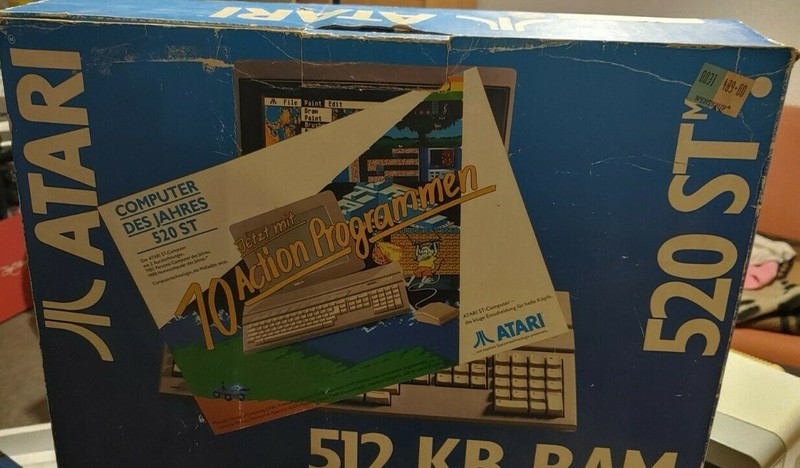 Atari ST 520 (Classic Computer + NT/Mouse/Manual/Disk in Original Box) Works