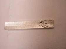 1-1/2" Engraved Scroll Concave Vintage SWANK SMALL Tie Bar Clip simple design