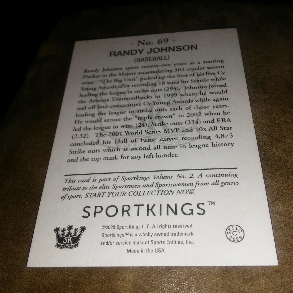 Randy Johnson 2021 Sport Kings Volume 2 - Image 2 of 2