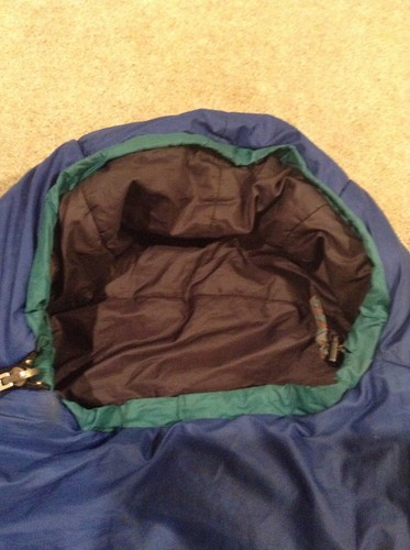 VTG Marmot Chinook Synthetic Mummy Sleeping Bag 32 x 77 Blue 35 Oz. - Picture 6 of 12