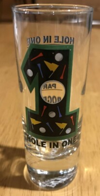 Hole in One 4  Shot Glass Bogey, Par, Birdie, Eagle, Hole In One Shot Glass