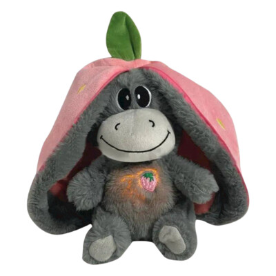 Breathing Stuffed Animal Donkey Plush Toy Baby Soother Gift for Kids (Green)