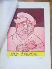 VALERIO ADAMI - 4 silkscreens Doctors in History