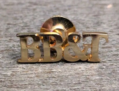   BB&T - Branch Banking & Trust Company Block Lettering Company Logo Lapel Pin
