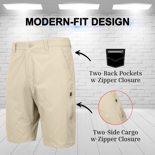 Mens Cotton Flex Stretch Button Closure Chino Shorts (Sizes 30-42) NEW FREE SHIP - Picture 14 of 28