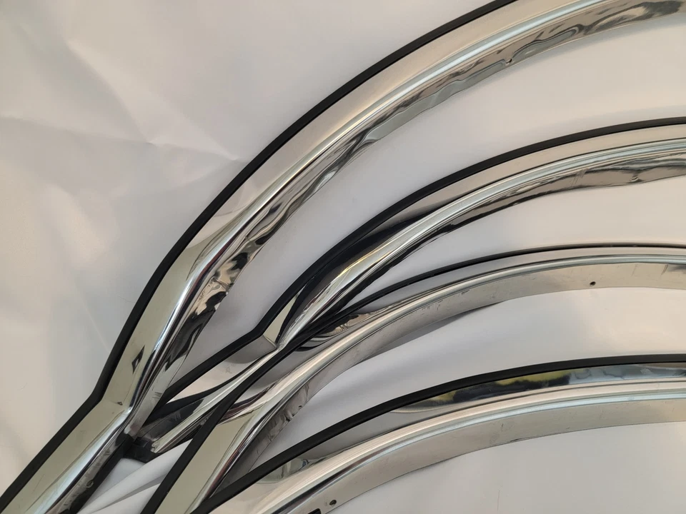 Fits F-150 Bronco F-250 F-350 1987-1996 Chrome Polished Stainless Fender Trim 1" Foto 2 de 4