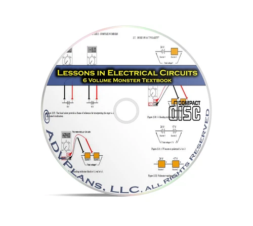 Lessons in Electric Circuits, AC and DC, 6 Volume Electronics Study Books CD