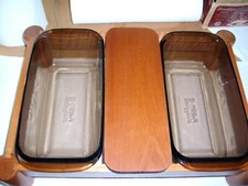 Pyrex 213 amber glass with cooling rack? Never seen this Super cool