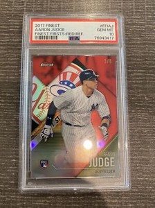 2017 Topps Finest First Aaron Judge RED Refractor 2/5 #FFIAJ PSA 10