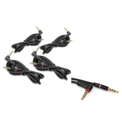 4 4FT 3.5MM AUX AUDIO STEREO CABLE CORD BLACK FOR APPLE IPHONE 5 4S IPOD CLASSIC