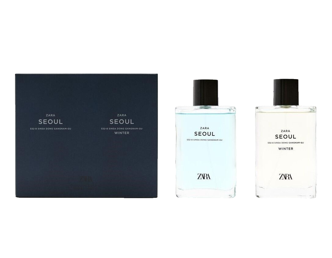 ZARA SEOUL EAU DE TOILETTE 香水 3個セット Zara Seoul & Seoul Winter Duo Set 2 x 90 ml Eau de Toilette Men
