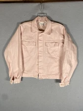 Alex Mill Pink Denim Officer Cotton Button Up Fashion Jacket Womens Size XS