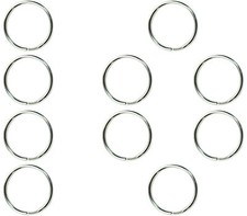 1.5" - 1 1/2" Heavy Duty Split Key Ring, Nickel Plated - USA (10 PACK)