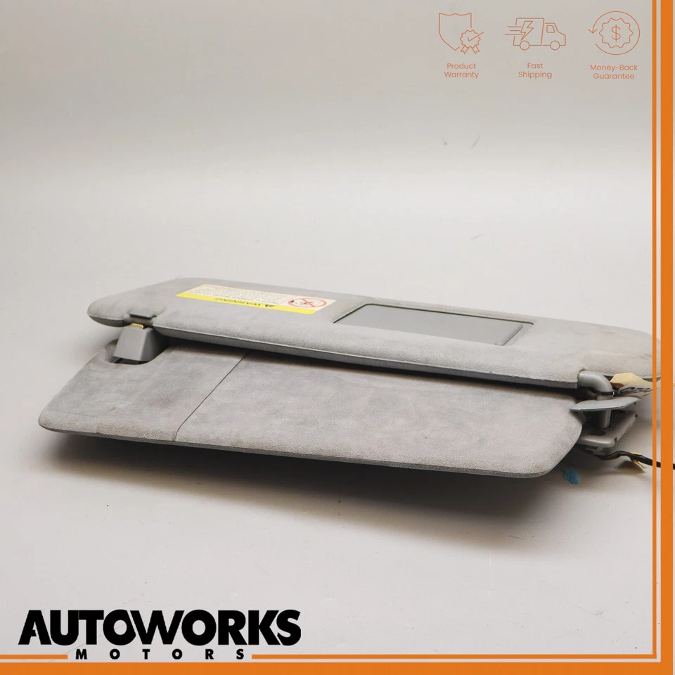 Porsche Cayenne S 955 2005 lado izquierdo del conductor parasol con espejo retrovisor Alcantara fabricante de equipos originales Foto 4 de 4