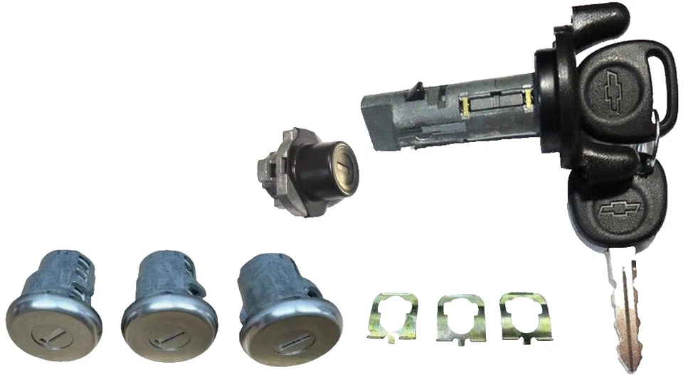 NUEVA CERRADURA DE ENCENDIDO CHEVY ASTRO OEM + 4 CERRADURAS DE PUERTA CILINDRO CON 2 LLAVES CON LOGOTIPO CHEVY OEM Foto 2 de 2