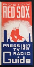 1967 BOSTON RED SOX  PRESS MEDIA TV RADIO GUIDE MT Conigliaro/Carl Yastrzemski⚾️