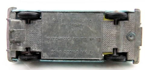 Lesney Ford Zodiac MK IV Matchbox Series No.53 1968 Vintage - Bild 10 von 11
