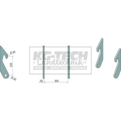Koppelhaken Umbausatz Brennteilsatz Kramer  212 - 850 / 112 bis 350/