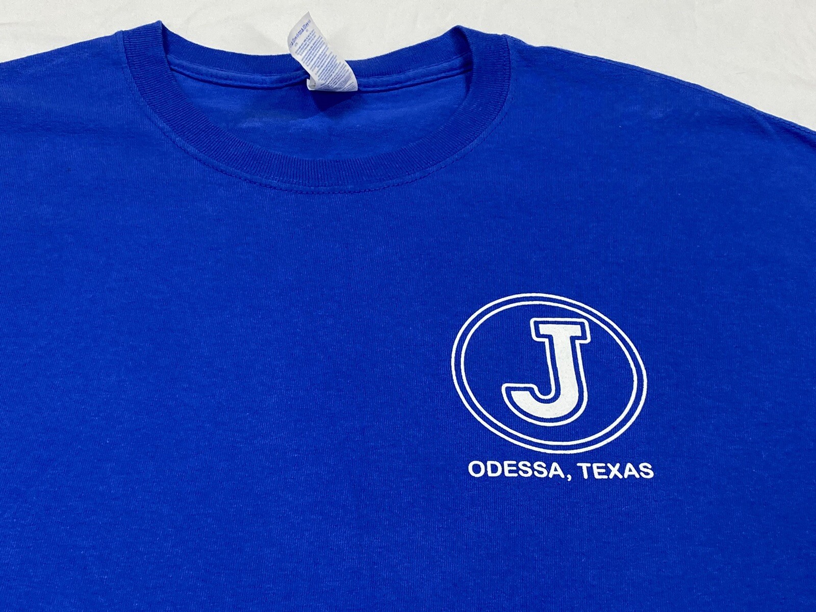 Circle J Cowboy Church Odessa Texas Shirt Extra Large Blue Cotton XL
