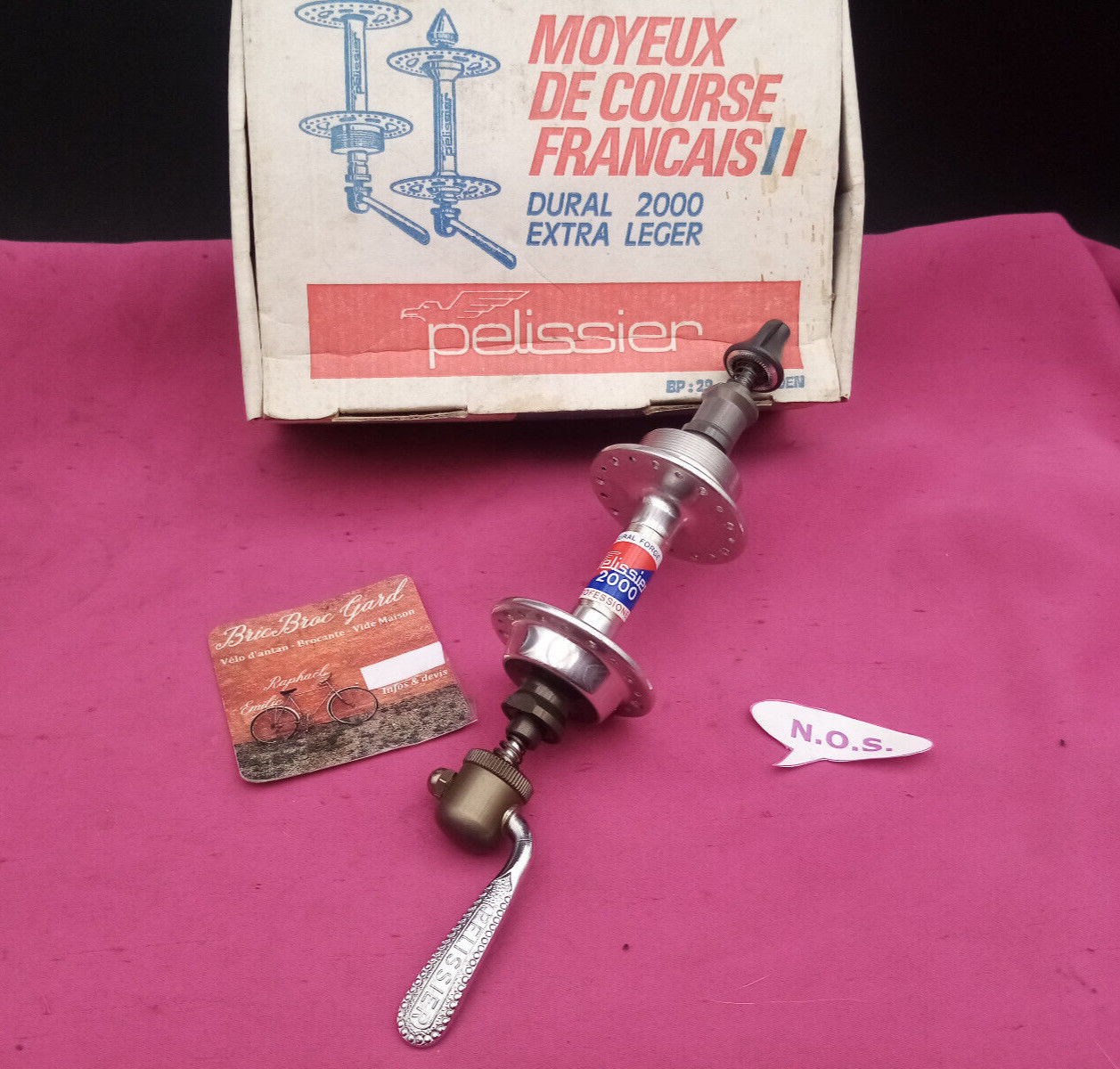 Moyeu de vélo arrière Pélissier 2000 36 trous en duralumin pour bicyclette