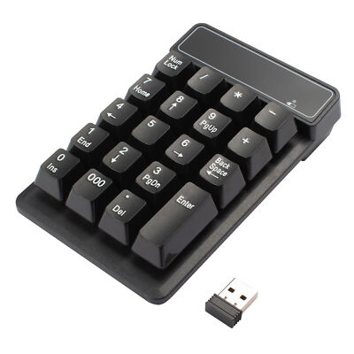 19 Keys USB 2.4G Wireless Number Pad Numpad Numeric Keypad For Laptop Desktop PC