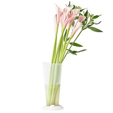 Vaso Trasparente in Plastica cm.13x13x31h bama Living vasi da Interno Fiori