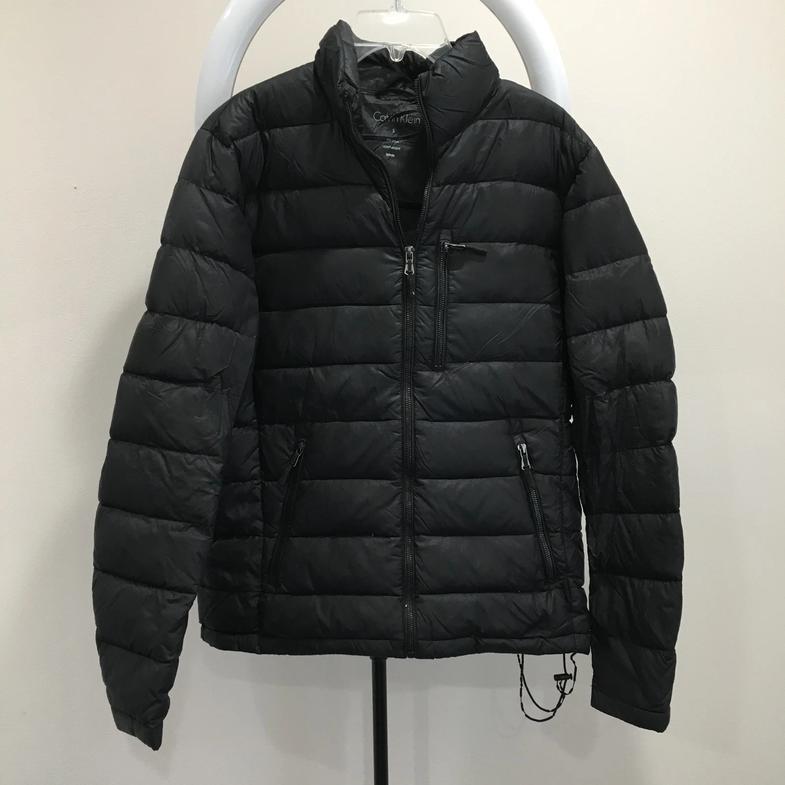 CALVIN KLEIN Mens sz Small Black Duck Down Waterfowl Lightweight Packable Jacket