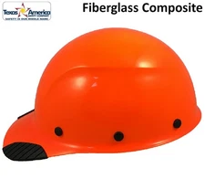 DAX Fiberglass Composite Lift Safety Cap Style Hard Hat - Hi Viz Orange
