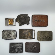 Lot Of 8 - Vintage and collectible Belt Buckle Bundle