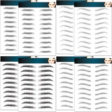Eyebrow Tattoo Stickers 8 Sheets Temporary Sticker Waterproof 6D Hair-Like