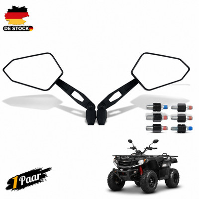 Spiegelset Universal Spiegel Set Paar M8 M10 360° drehbar für Quad ATV Gewinde
