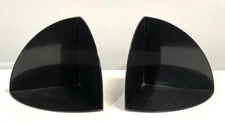 Vintage Pair Of Kartell Bookends Giotto Stoppino Design Black ABS Plastic