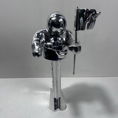MTV Moonman PEZ Dispenser 2005 Chrome Astronaut Working Promo Display Rare VTG