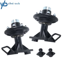 Shipping Container Wheels 8 × 6.5 Lug and Bolt-On Spindle Kit with Handle