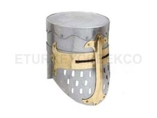 Medieval Warrior Templar Brass Crusader Helmet Knights Helmet - Wearable